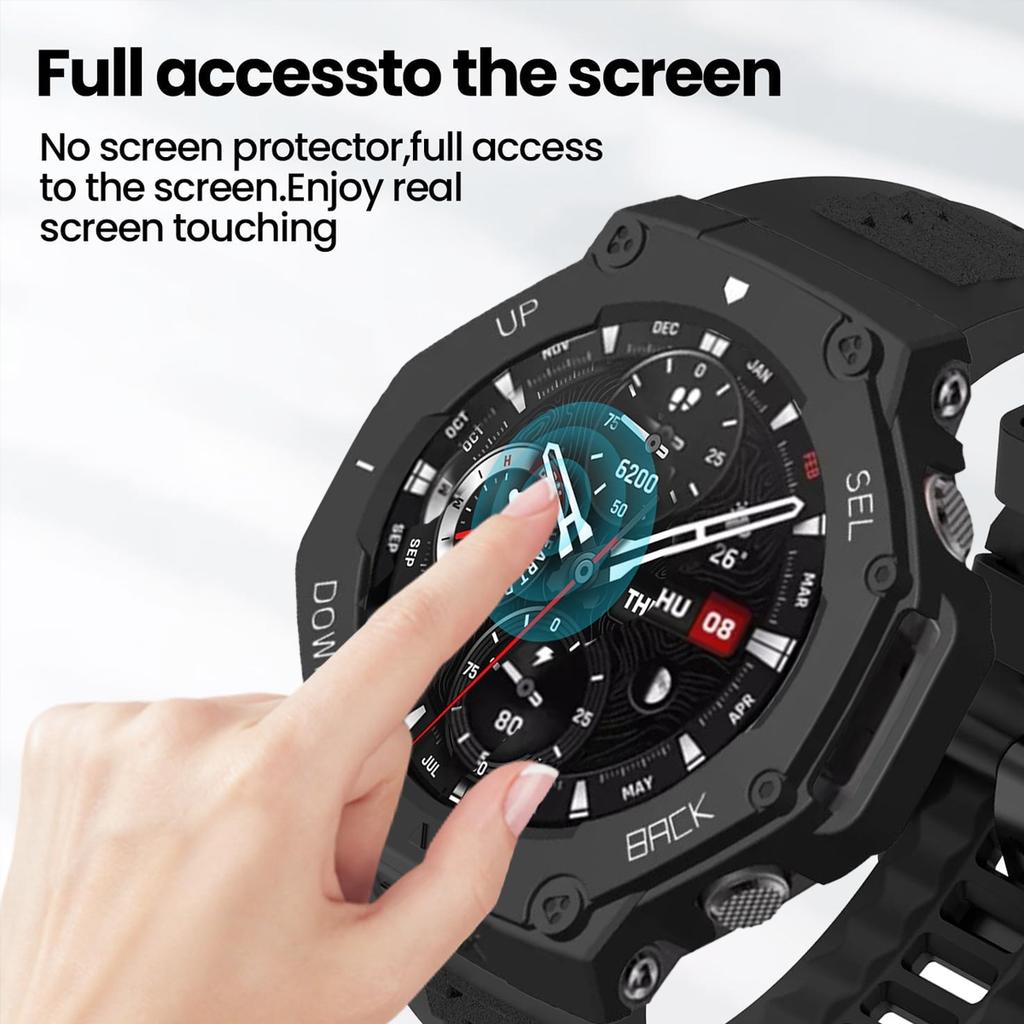 PC Protective Case for Amazfit T-Rex 3 Anti-Scratch Bumper Cover Shell Smart Watch Accessories Half-wrap Protective Case 2025