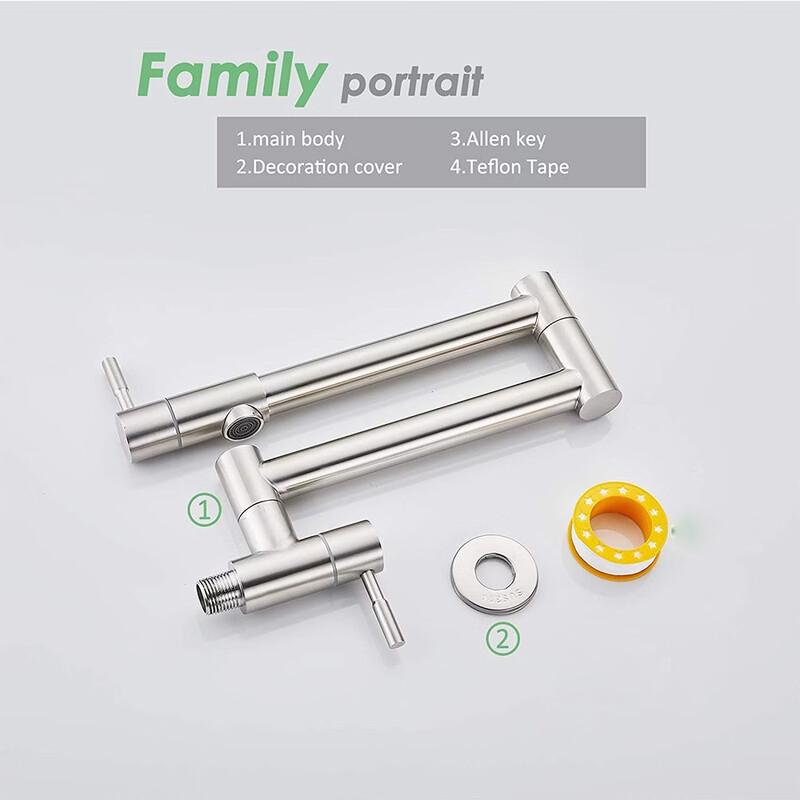 Handun Wall-Mounted Foldable Kitchen Faucet with Sensor