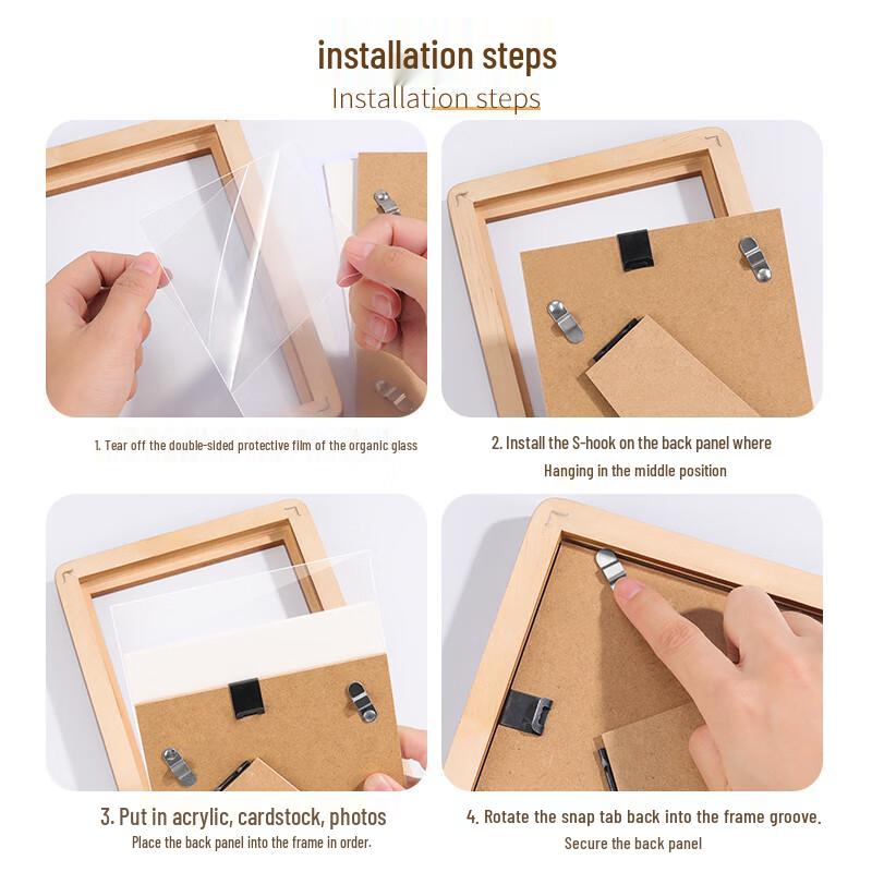 Walnut Solid Wood Photo Frame with Rounded Corners