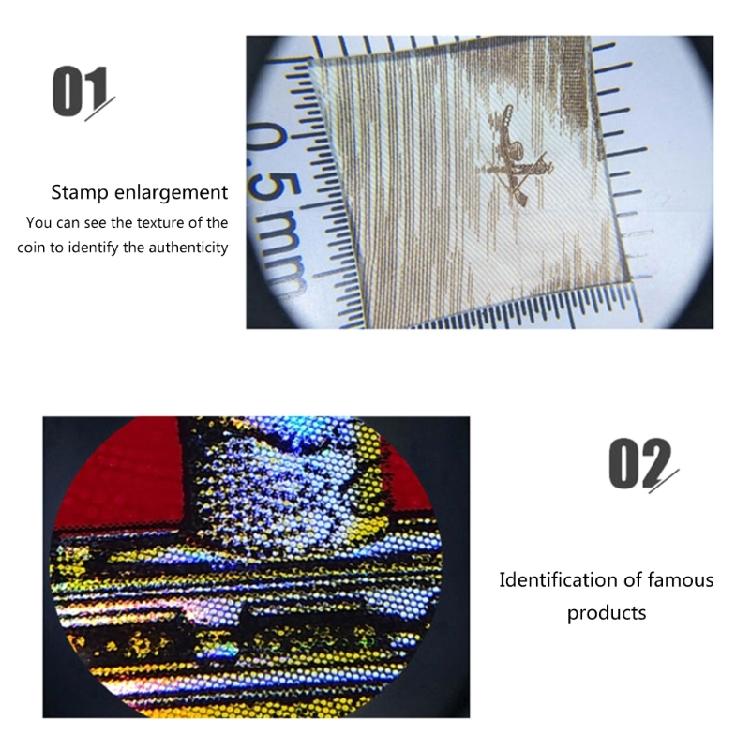 Lupe mit Licht Wiederaufladbare Lupe mit LED-Licht Hobbys Kunst Re