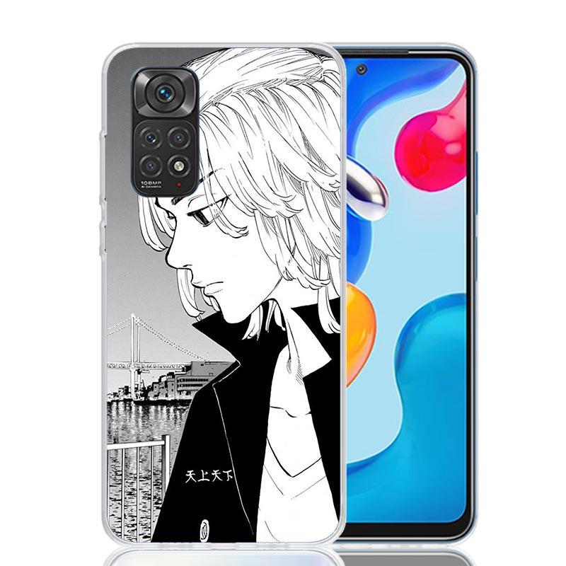 Tokyo Aevengers Black Anime Phone Case For Xiaomi Redmi Note 15 14 13 12S 12 Pro Plus 11S 11E 11 11T 10S 10 Art Soft Pattern Cov
