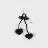 Cherry X2 Beaded Earrings (Black/1PCS)