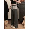 Women's High Waist Polka Dot Wide Leg Pants with Lace Trim - 2025 Spring Collection