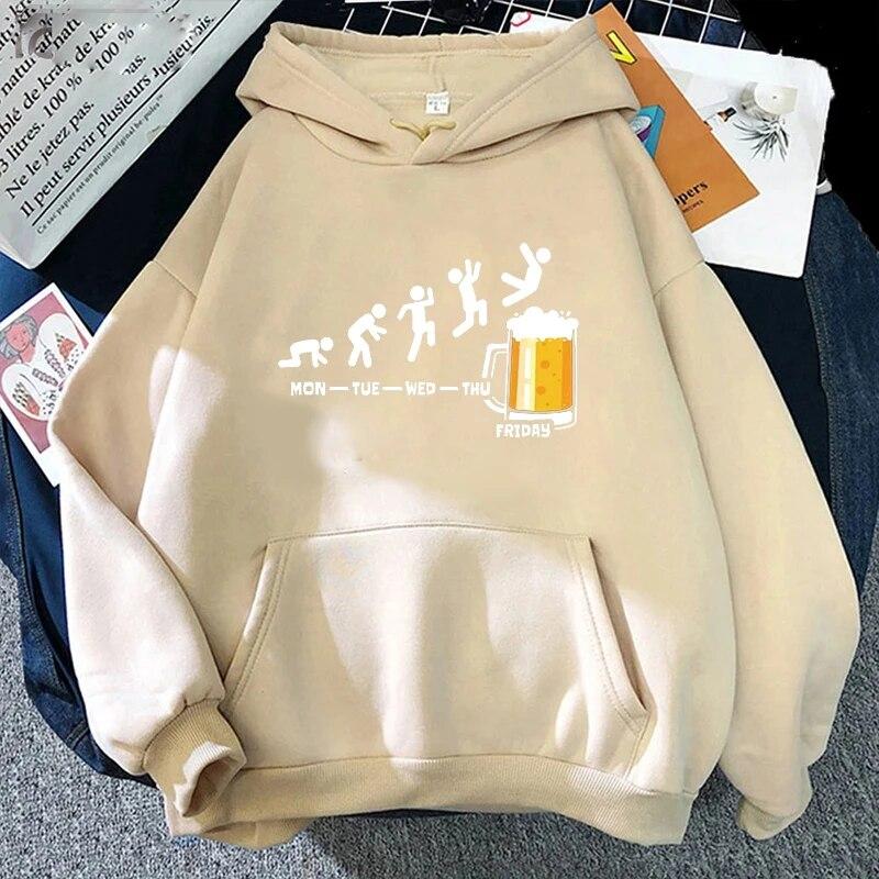 Week Craft Beer Hoodie Funny Unisex Women Sportswear Unisex Alcohol Drinking Individuality Hoody Fashion Sweatshirt Outerwear