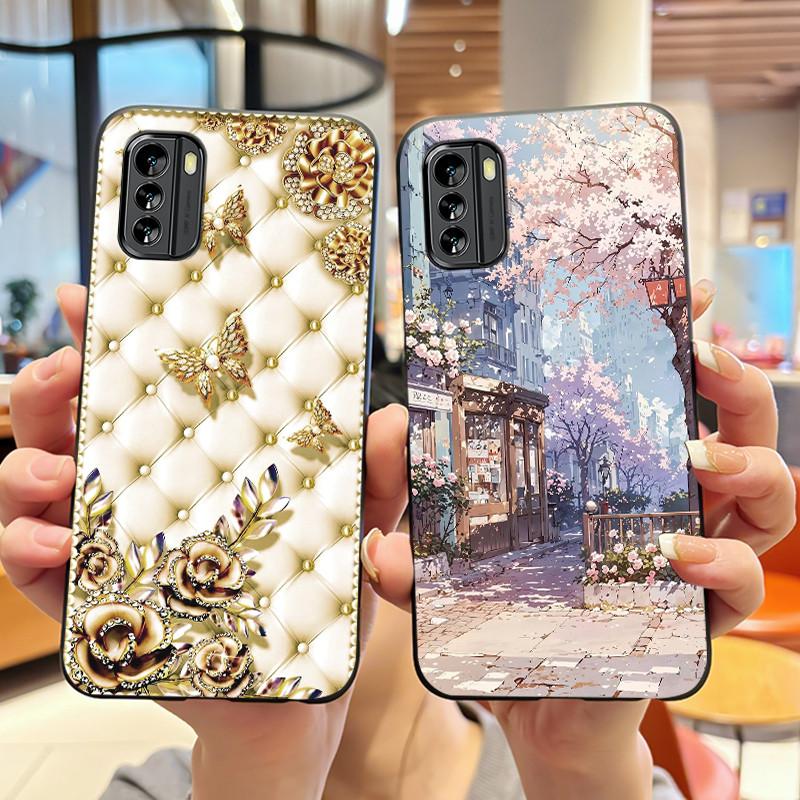 Popular Cartoon Black Case For Nokia G60 5G Cute Puppy Flying In The Sky Pattern Shell For Nokia G100 Anti-scratch Soft Casing
