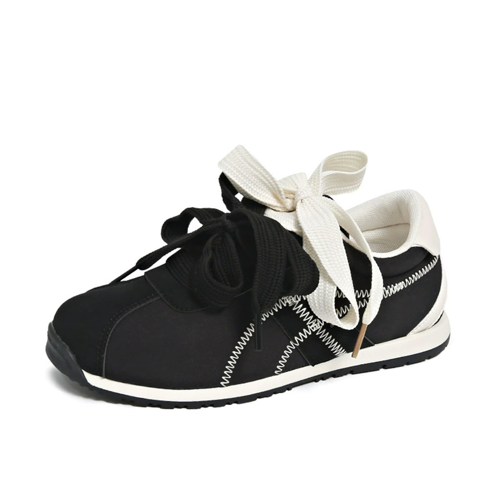 

de Ribbon Comfortable for Cute and Korean Suitable for School and Sizes [Maison TAO] Women s Low-Cut Sneakers, Lightweight, Approx. 2.5cm Sole,