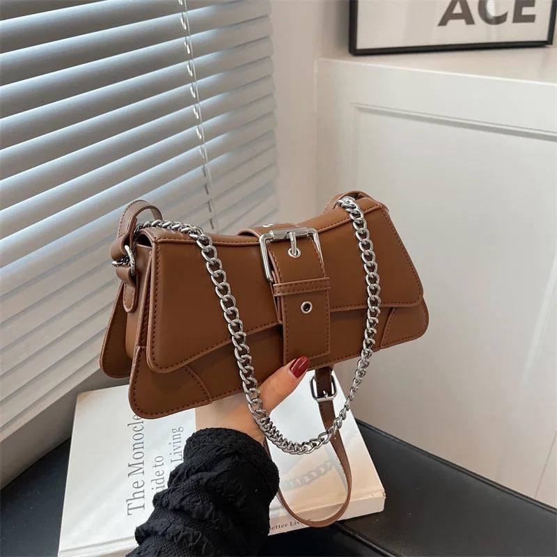 

Женская легкая роскошная сумка через плечо с разноцветной молнией, однотонная ПУ, магнитная застежка, квадратная сумка через плечо, новая мода