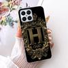 For Honor X8 4G Case Transparent Luxury Crown A-Z Letters 2D Flat Pattern Soft Phone Casing For Honor X8 TFY-LX1 TFY-LX2 TFY-LX3