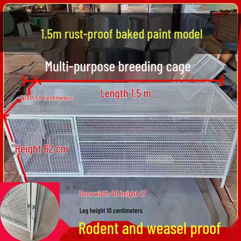 Extra Large Reinforced Chicken Coop with Anti-Weasel/Rat Wire Mesh for Poultry and Small Animals
