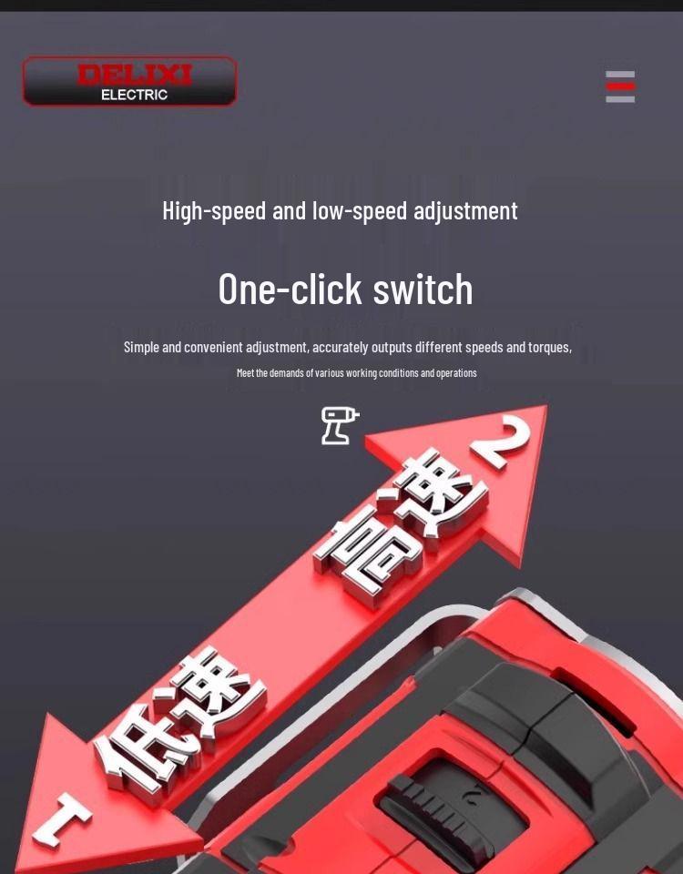 Delixi Rechargeable Brushless Electric Screwdriver & Drill Combo