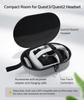 Syntech Hard Carrying Case for Meta Quest 3S/3/Oculus Quest 2 VR Gaming Headset, Gray (Not compatible with Elite Straps)