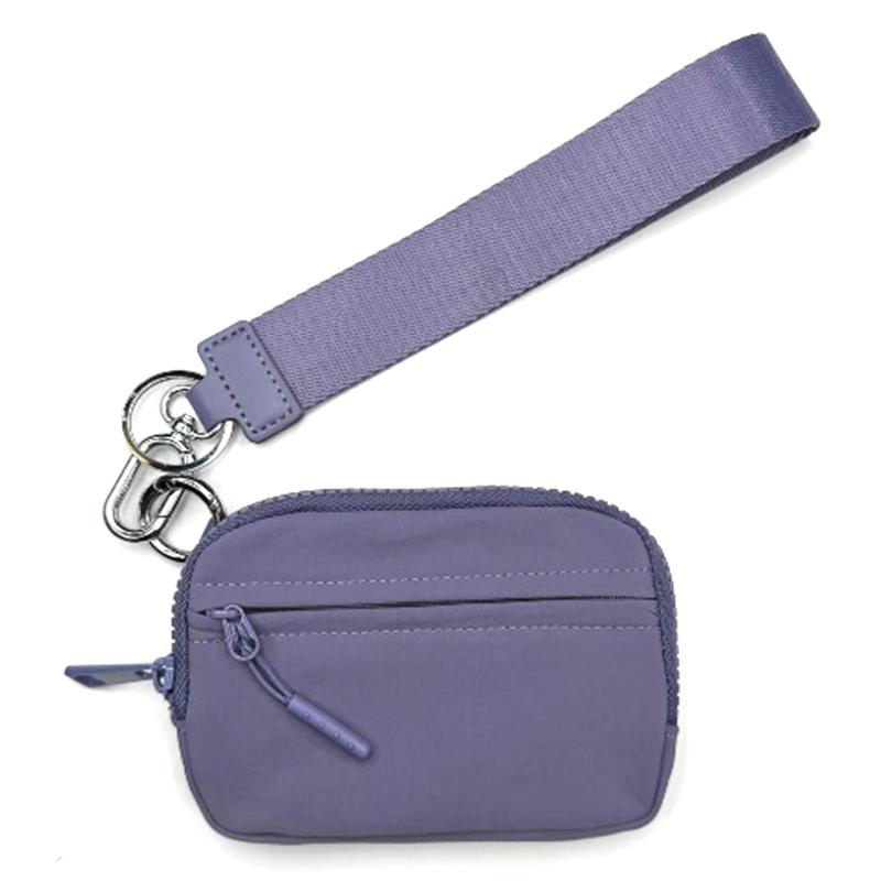 Водонепроницаемый нейлоновый маленький кошелек, многофункциональный картхолдер с запястным кошельком на молнии, женский повседневный стеганый дорожный органайзер