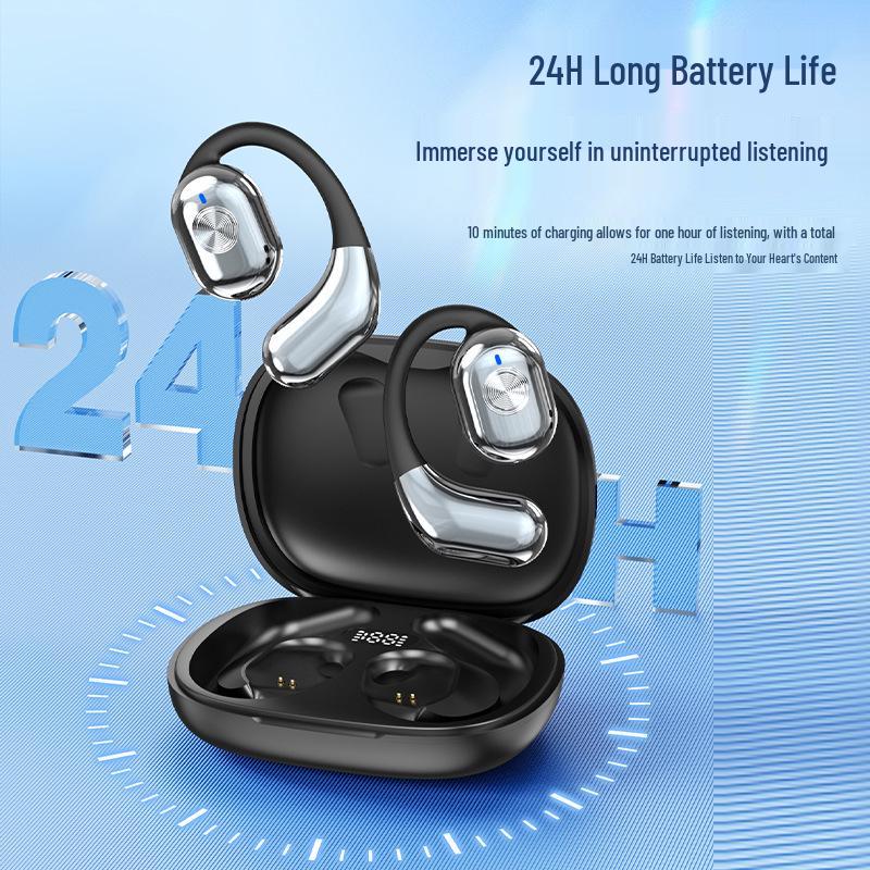 T29 Air Conduction Ear Hook Bluetooth Earphones - Non-In-Ear, Long Battery Life, Compact for Sports