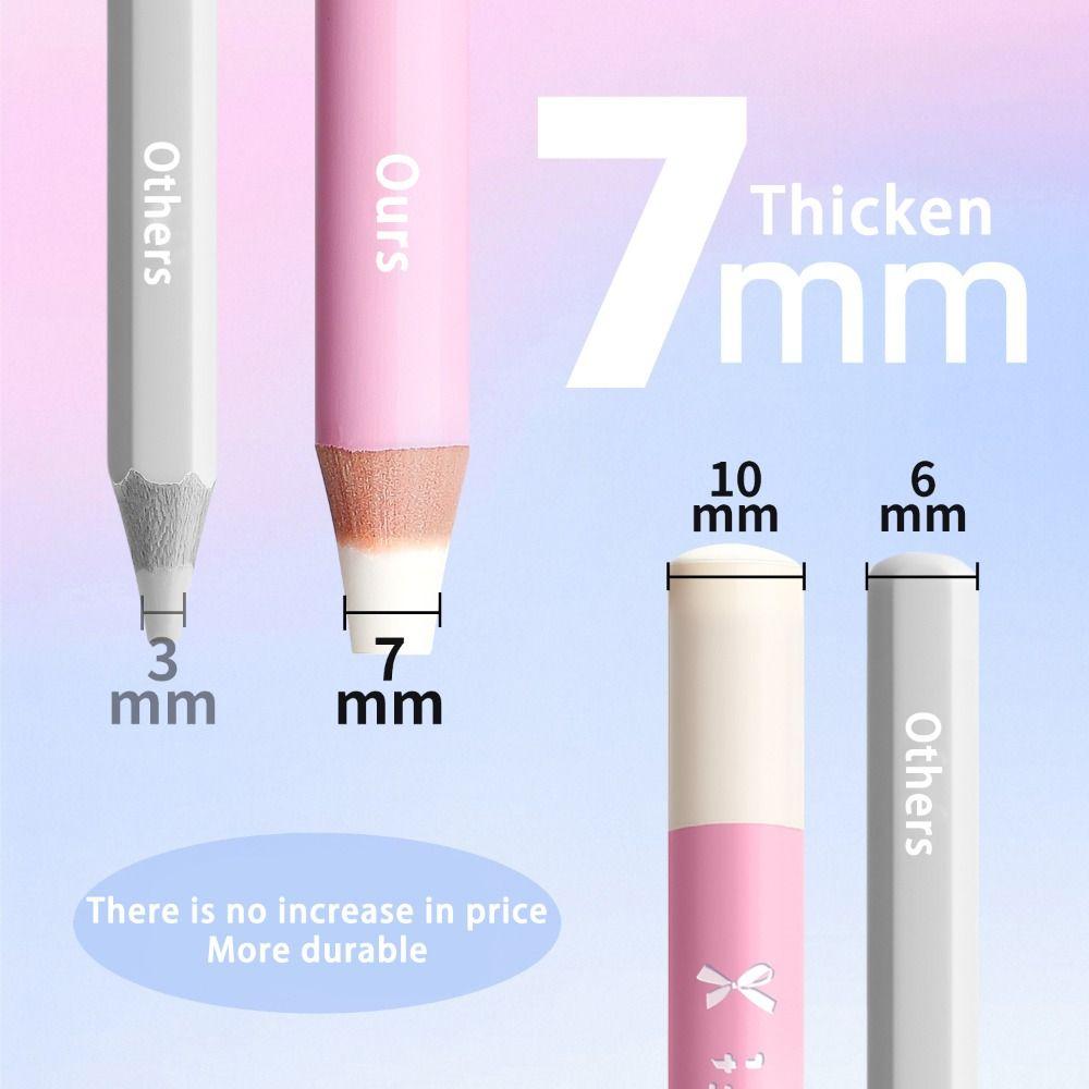 4pcs/set Colorful Pencil Rubber Pencil Shape Correction Eraser Multifunctional Eraser  Gift