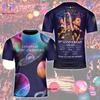 Camiseta 3D Coldplay Music Of The Spheres 29º Aniversário 1996-2026