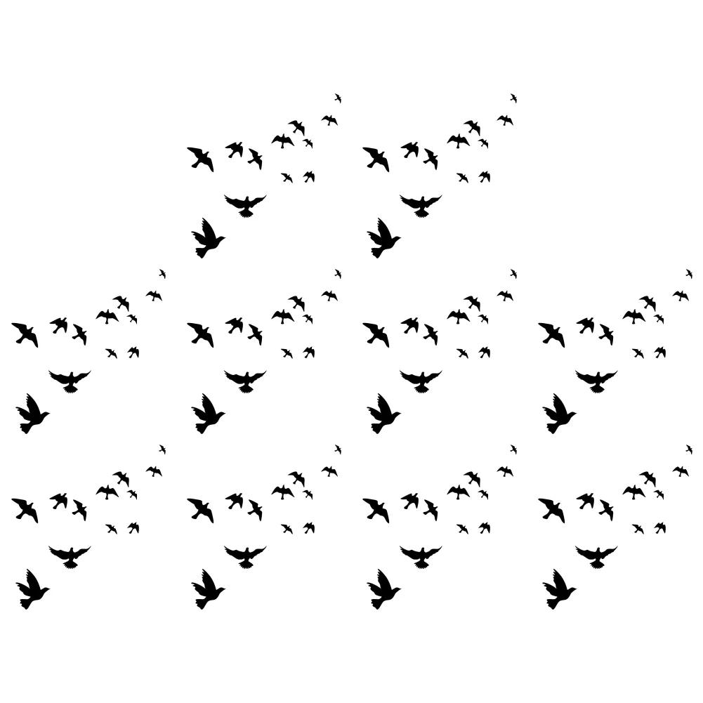 1-10sets Window Alert Bird Stickers Anti-Collision Fly Pigeon Wall Sticker Home Decoration Self-Adhesive Silhouettes Decal Decor