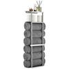 Simpletome Bath Towel Storage Towel Rack, Wall-Mounted Bathroom Shower Organizer Shelf, Thick Carbon Steel (Silver Gray)