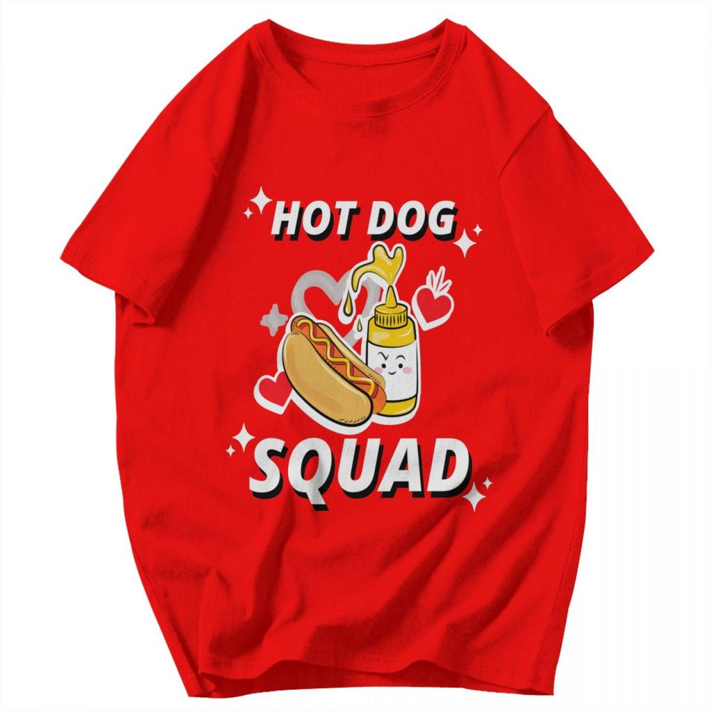 Herren T-Shirt Hot Dog Squad Cooles Hotdog Lustige Pops Y2K Grafik-T-Shirts Unisex Kleidung T-Shirts