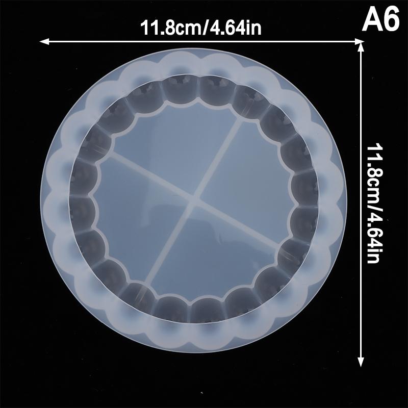 Bubble Design Concrete Tray Silicone Molds Silicone For Epoxy Resin Coaster, Cement Tray, Plaster Plate Oval Round