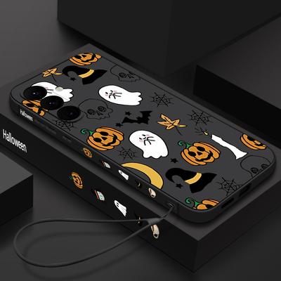 Pumpkin Patterned Phone Case For Samsung Galaxy S24 S25 Ultra S23 S22 Ultra S21 S20 FE A14 A34 A15 A35 A52 A53 A54 A55 5G A16 A36 A56 Cover