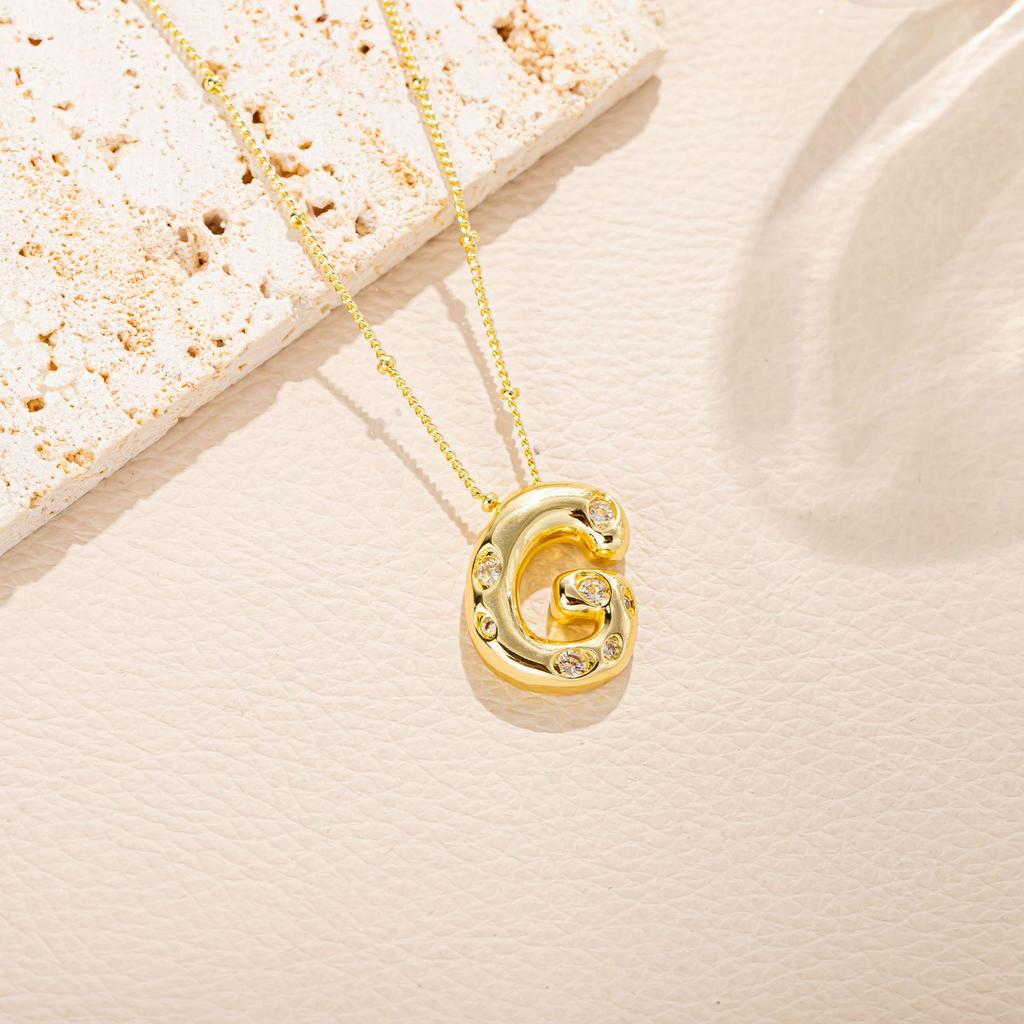 Women's Full Diamond Alphabet Pendant Necklace - DIY Clavicle Choker