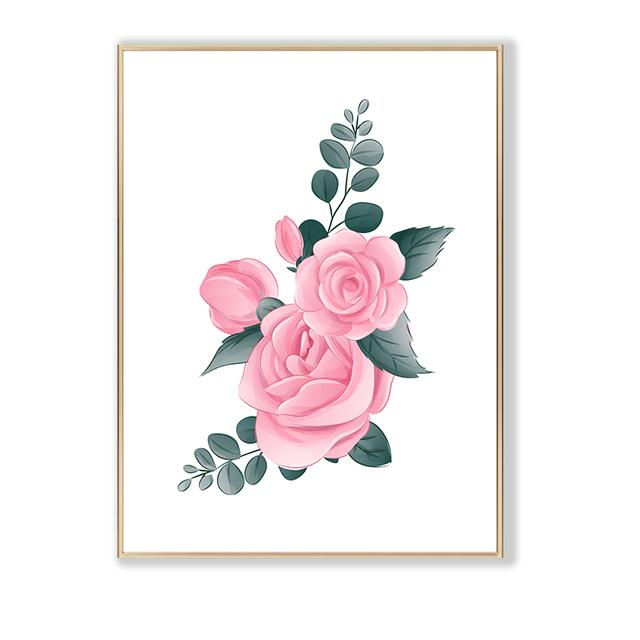 

Скандинавская балетная девушка с розовым цветком для детской комнаты на заказ, холст с принтом, постер, настенная живопись, принт, настенные картины, декор для комнаты для маленьких девочек 21X30cm No Frame