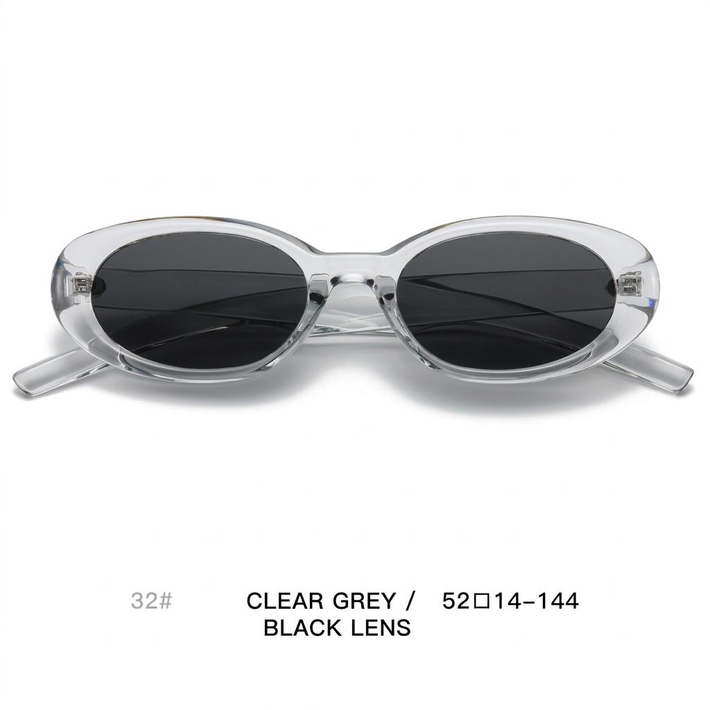 Retro Oval Small Frame Sunglasses UV400 Sun Protection Fashion Shades for Women Men Outdoor Driving Daily Wear