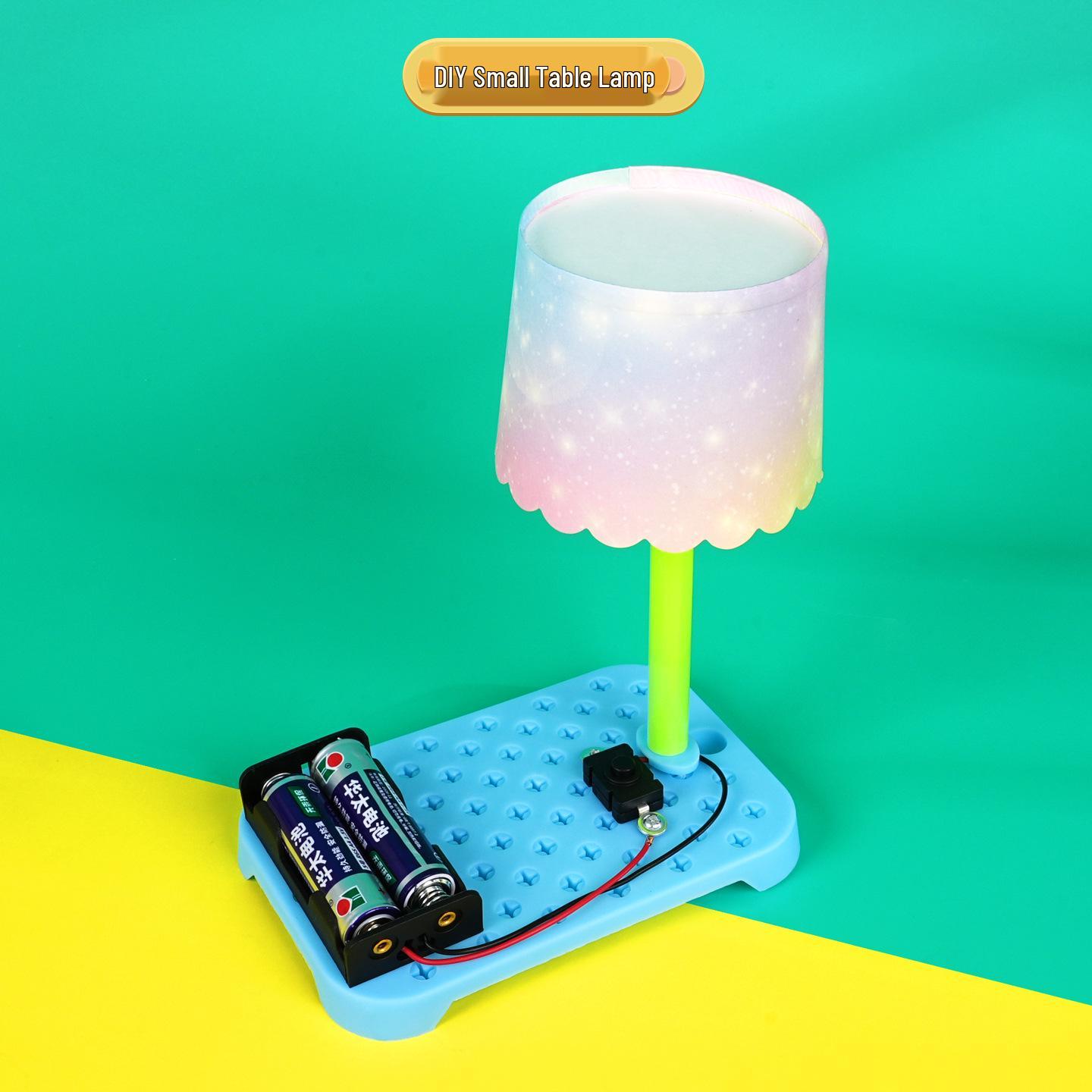 DIY Small Desk Lamp Kit: Handmade Science Experiment Model for Students & Children, Perfect for STEAM Education.