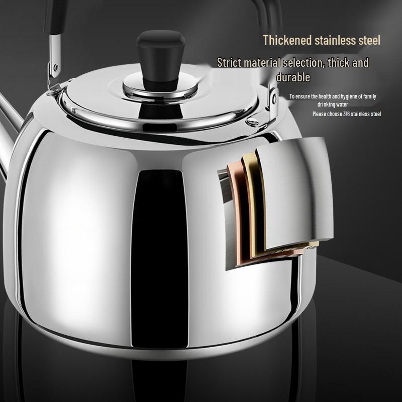 316 Stainless Steel Whistling Stovetop Kettle for Household Use