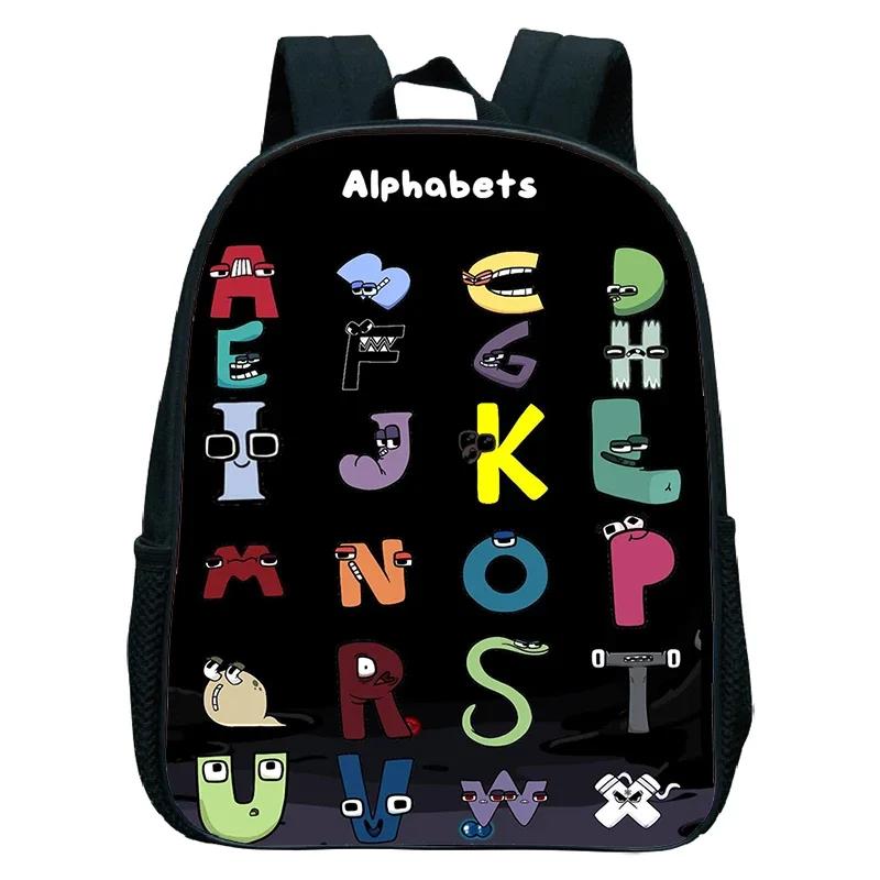 Cartoon Preschool Bookbag Waterproof Backpack Alphabet Lore Print School Bags Kindergarten Backpacks for Boys Girls Kids Bag