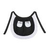 Maid Apron Costume Adjustable Ruffled Maid Apron for Halloween Cosplay Women Kitchen Apron Cooking Apron with 2 Pocket