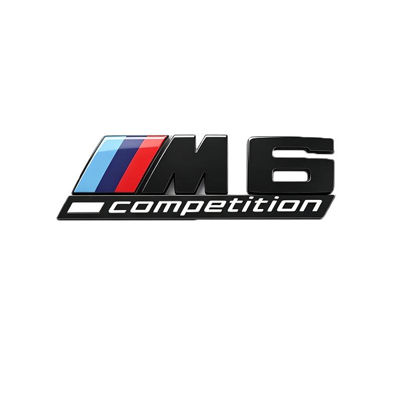 NTSM5 Glossy Black COMPETITION Bar Underlined Emblem For BMW Thunder Edition M1 M2 M3 M4 M5 M6 M7 M8 X3M X4M X5M X6M Car Trunk Sticker