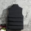 Vest Men's Autumn and Winter Thickened Down Cotton Waistcoat Casual Stand-up Collar Large Size Cotton Coat Vest Jacket