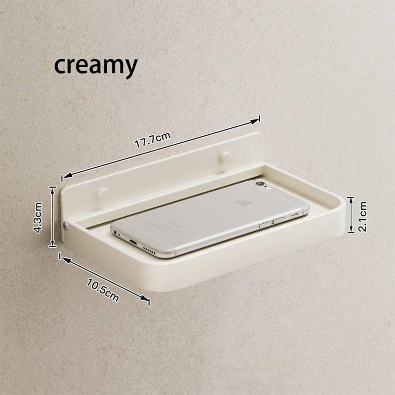 Bathroom Mobile Phone Holder Toilet Foldable Tray Punch-free Wall-mounted Storage Rack Bedside Dormitory Shelf