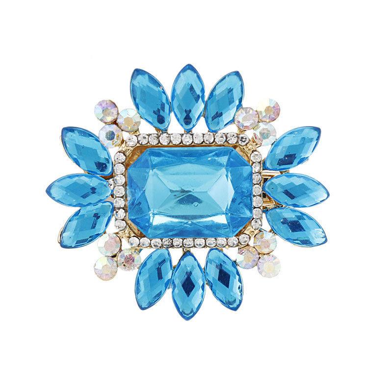 DIEZI Fashion Korean Bouquet Brooch Wedding Flower Crystal Rhinestone Jewelry Bride Brooch Pins Women Brooch Accessories