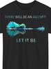 Men'S 'Let It Be' Print T-Shirt Featuring an Iconic Silhouette And Signature - a