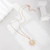 Fashion Alloy Moon Pendant Sun Diamond Necklace