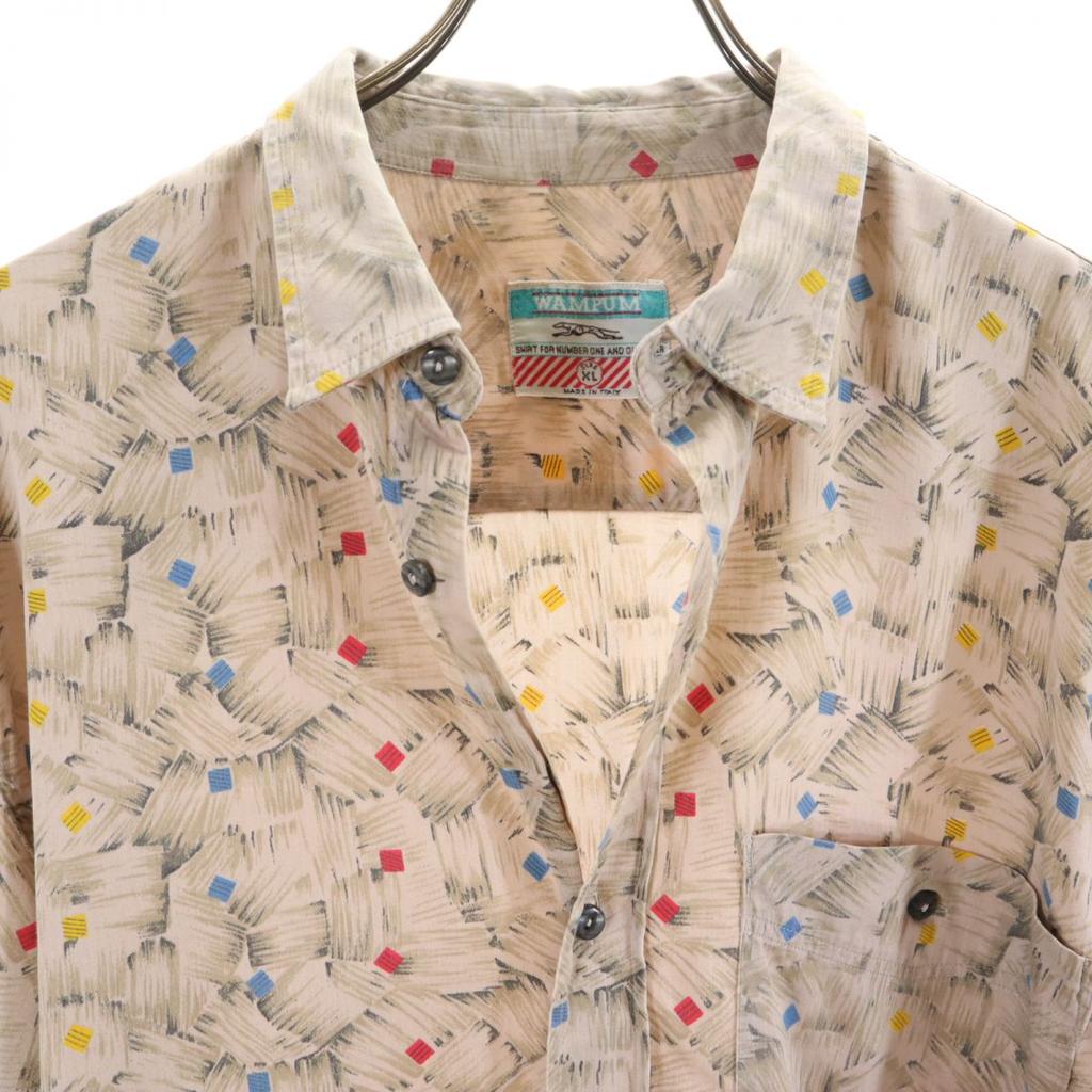 WAMPUM Made In Italy Overall Handle Long Sleeve Shirt XL Old Vintage Men's Used