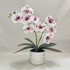 White Flower Pot Artificial Orchid Bonsai Multi-Bloom Artificial Faux Plants  Home Decor