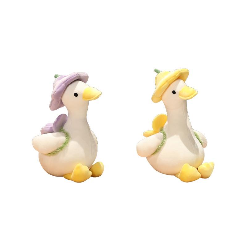 Cute Yellow Duck Plush Toy With Hat Perfect For Kids' Birthdays