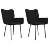 Dining Chairs 2 Pcs Black Velvet
