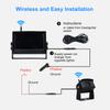 Wireless Backup Camera and Display Kit 7in HD Display 120 Degrees  Wide Angle IP69 Proof 150m Transmission