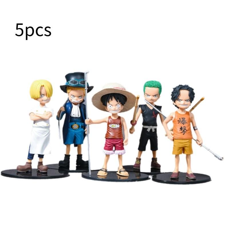 One Piece 5pcs Role Pvc Toy Model Desktop Decoration Children Christmas Gift