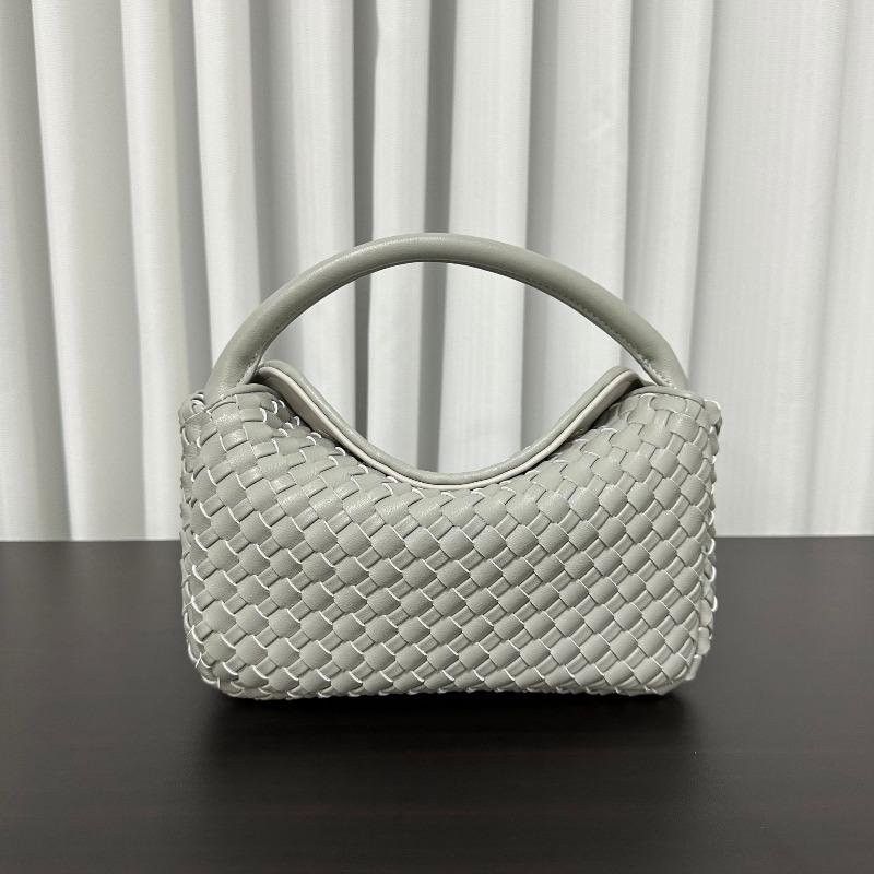 New leather woven lunch box bag, underarm bag, shoulder backpack, women's mini high-end fashion versatile handbag