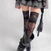 Breathable Lace Trim Stockings Floral Over The Knee Socks Sweet Thigh High Long Socks  Girl