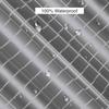 1Pc Gray Checkered Shower Curtain (With Hooks), Waterproof Bathroom Liner, Easy To Clean, Resistant To Soap Scum, 71X71 Inches