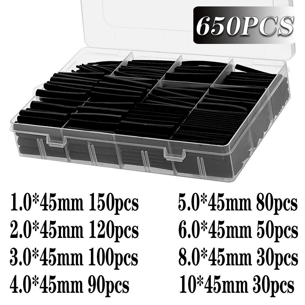 127/328/800pcs Heat Shrink Tubing Wrapping kit 2:1 Shrinkable Wire Shrinking Wrap Tubing Wire Connect Cover Protection Sleeving