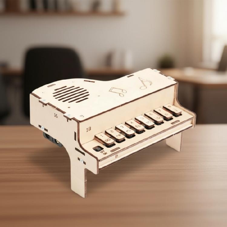 Educational Wooden Electronic Piano Model Hands on Assembly Music Toy For Teens Science Experiment Learning Activity