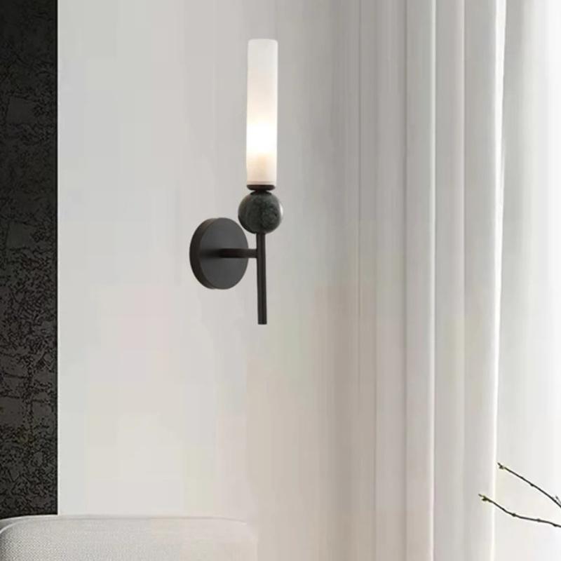 New LED Natural Marble Wall Lamp Bedroom Bedside Lamp Living Room Dining Room Decorative Lighting G9 Light Bulb