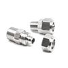 304 Stainless Steel Quick-Connect Air Tube Fitting with PTFE PU Nylon Hose Quick Lock Nut